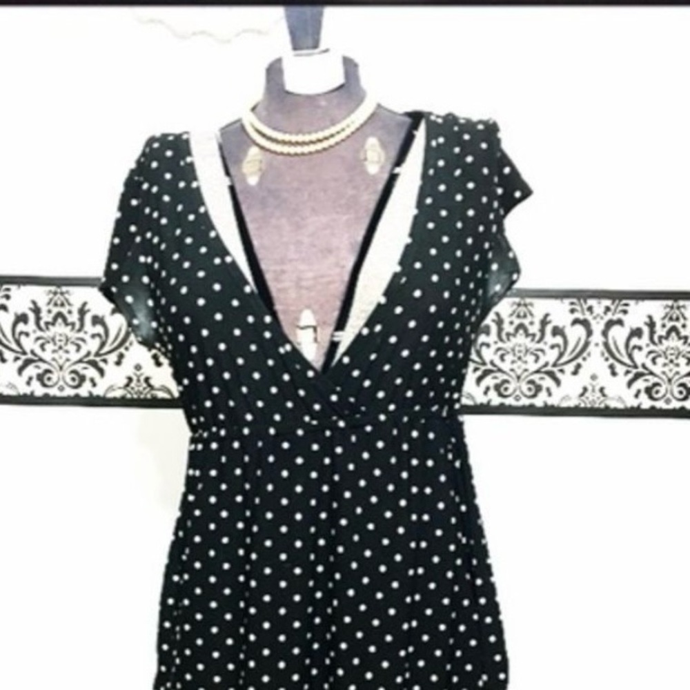 Polka Dot Pin Up Wrap Dress, Rockabilly Dress